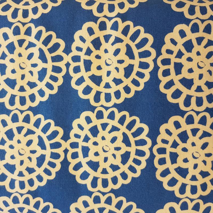 Tecido 100% algodão geometric blue