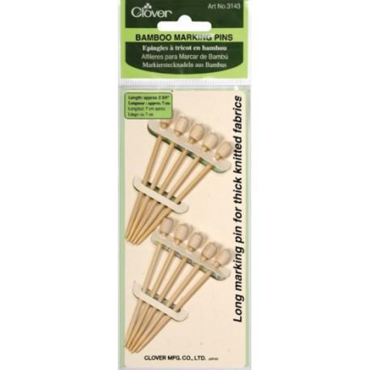 Alfinetes para marcações de tricot em bamboo (3143)